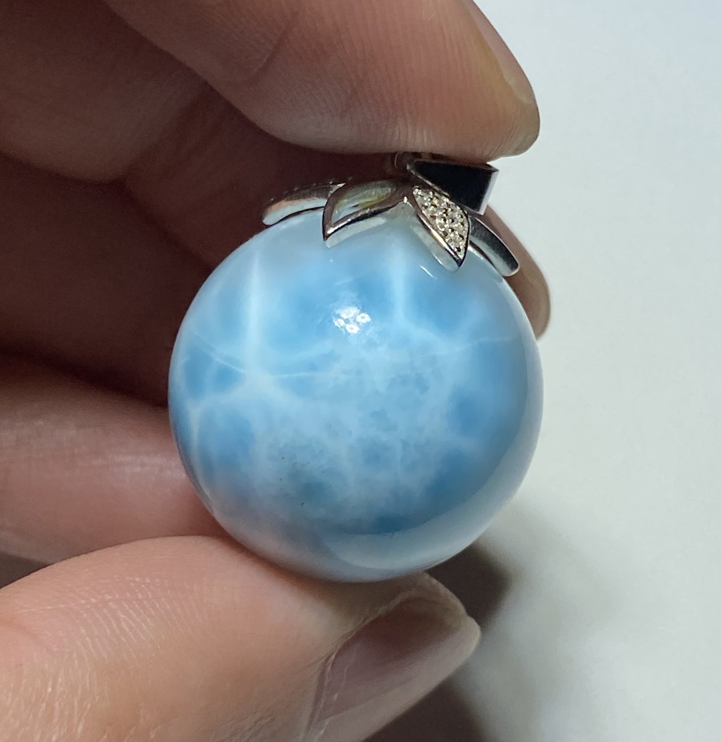 AAA+ Natural Authentic Dominican Larimar Pendant,Gems Jewelry,Gems Pendant,Crystal Pendant,ET382
