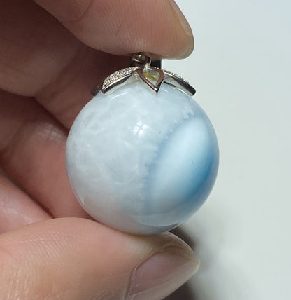 AAA+ Natural Authentic Dominican Larimar Pendant,Gems Jewelry,Gems Pendant,Crystal Pendant,ET382