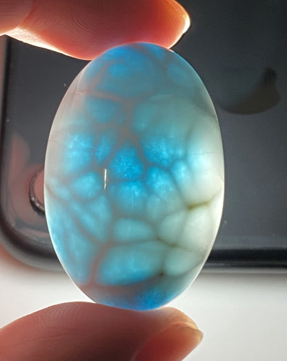 AAA+ Natural Authentic Dominican Larimar Pendant,Gems Jewelry,Gems Pendant,Crystal Pendant,ET384