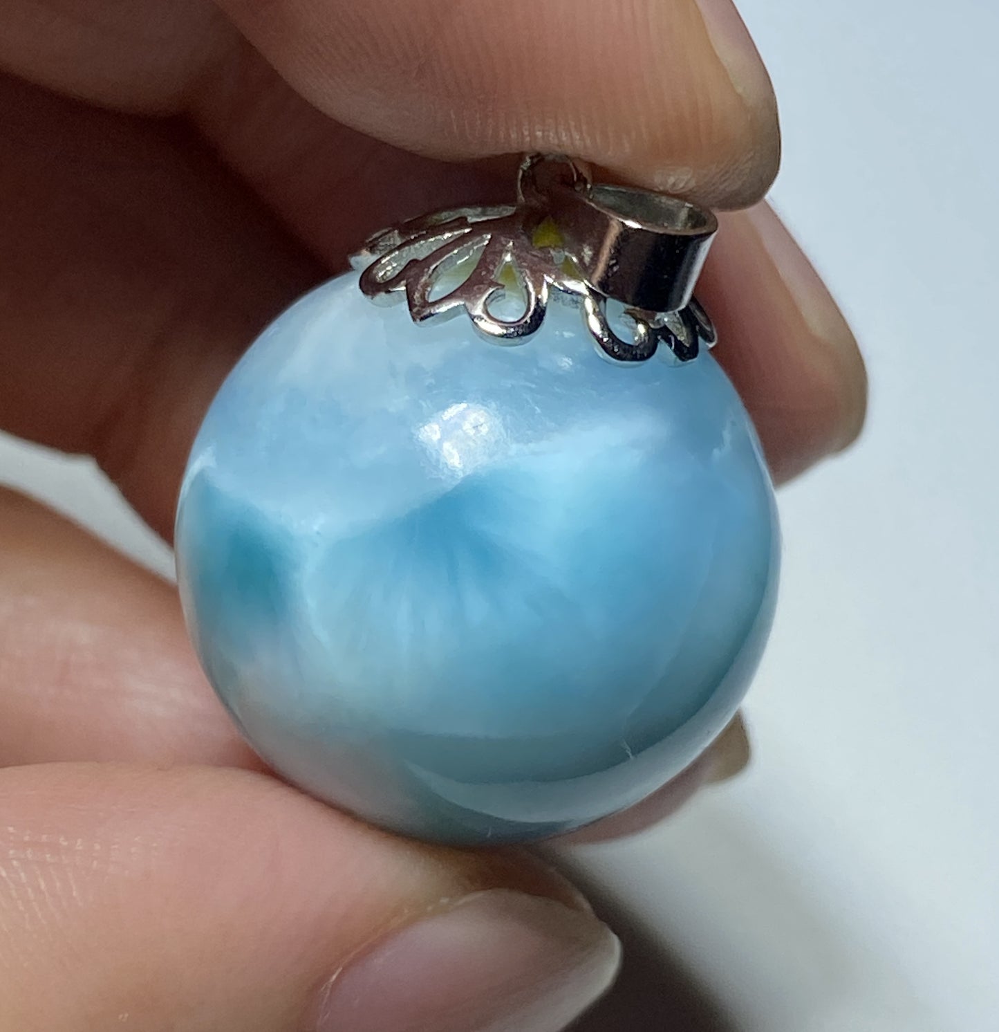 AAA+ Natural Authentic Dominican Larimar Pendant,Gems Jewelry,Gems Pendant,Crystal Pendant,ET385