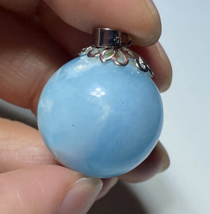 AAA+ Natural Authentic Dominican Larimar Pendant,Gems Jewelry,Gems Pendant,Crystal Pendant,ET385