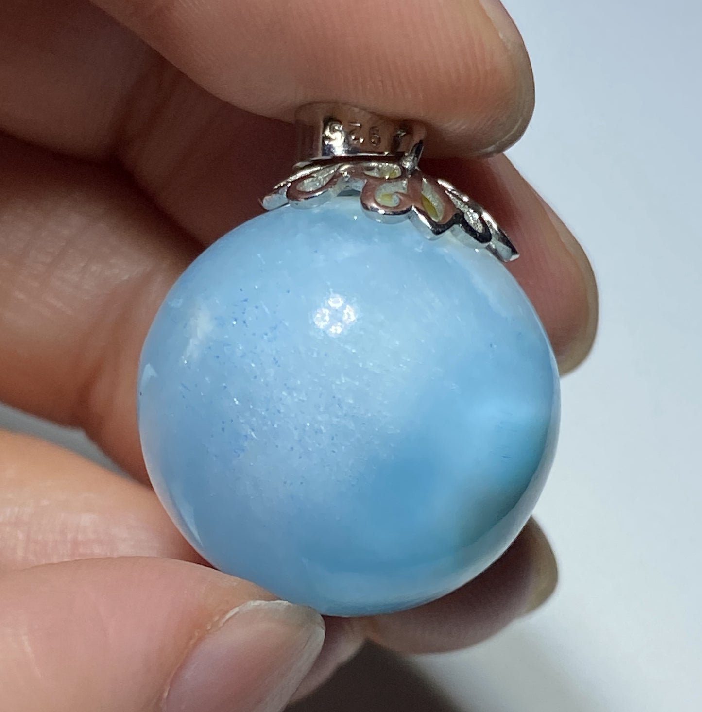 AAA+ Natural Authentic Dominican Larimar Pendant,Gems Jewelry,Gems Pendant,Crystal Pendant,ET385