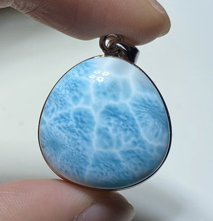 AAAA Natural Authentic Dominican Larimar Pendant,Gems Jewelry,Gems Pendant,Crystal Pendant,ET394