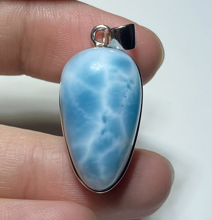 AAAA Natural Authentic Dominican Larimar Pendant,Gems Jewelry,Gems Pendant,Crystal Pendant,ET395