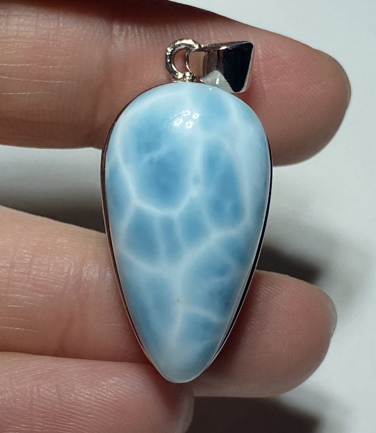 AAAA Natural Authentic Dominican Larimar Pendant,Gems Jewelry,Gems Pendant,Crystal Pendant,ET400