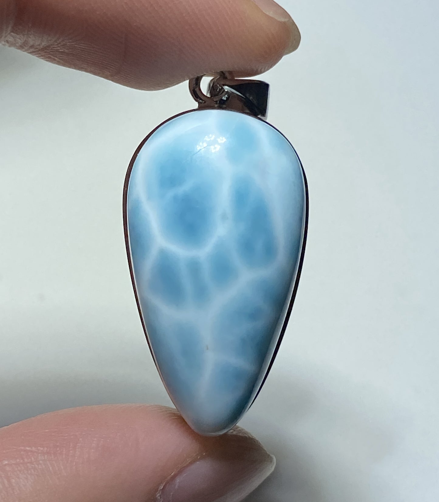 AAAA Natural Authentic Dominican Larimar Pendant,Gems Jewelry,Gems Pendant,Crystal Pendant,ET400