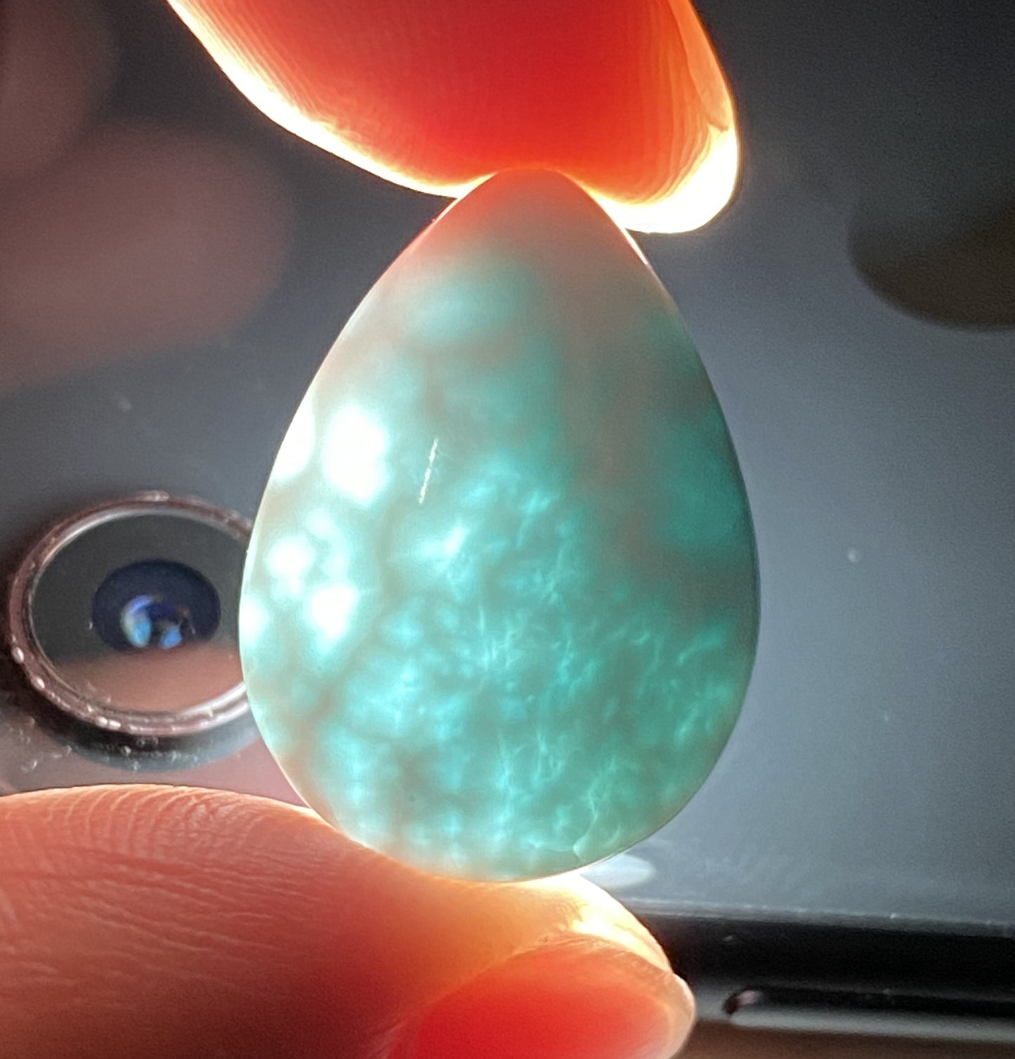 AAA Natural Authentic Dominican Larimar Pendant,Gems Jewelry,Gems Pendant,Crystal Pendant,ET418