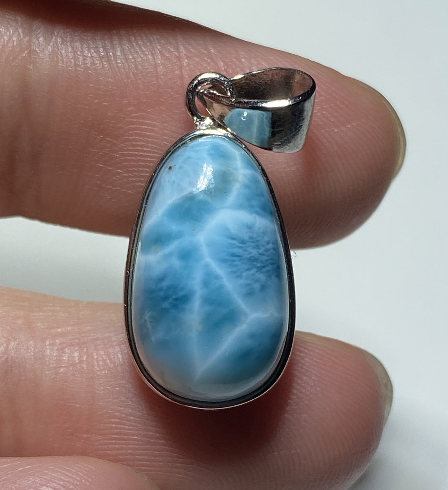 AAAA+ Natural Authentic Dominican Larimar Pendant,Gems Jewelry,Gems Pendant,Crystal Pendant,ET424