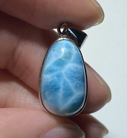 AAAA+ Natural Authentic Dominican Larimar Pendant,Gems Jewelry,Gems Pendant,Crystal Pendant,ET424