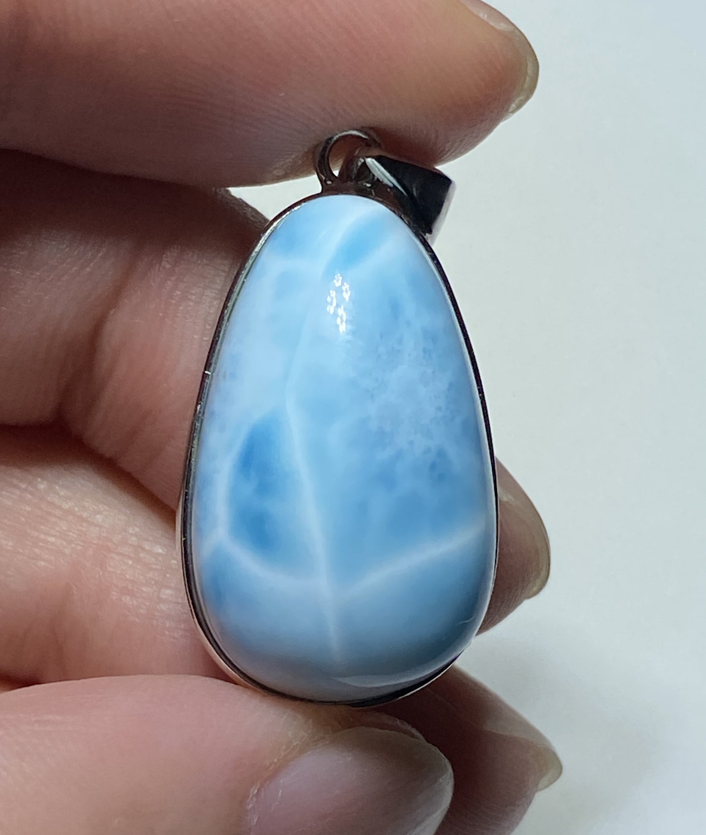 AAA+ Natural Authentic Dominican Larimar Pendant,Gems Jewelry,Gems Pendant,Crystal Pendant,ET399