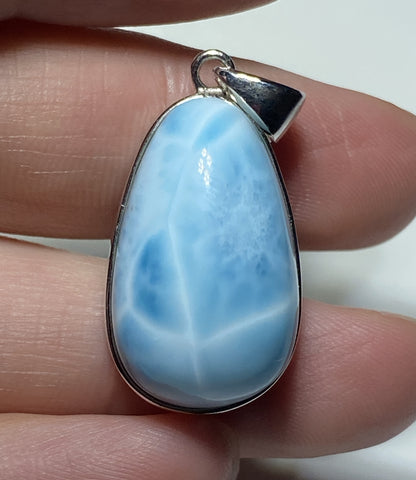 AAA+ Natural Authentic Dominican Larimar Pendant,Gems Jewelry,Gems Pendant,Crystal Pendant,ET399