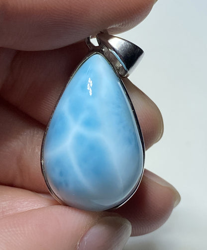 AAA Natural Authentic Dominican Larimar Pendant,Gems Jewelry,Gems Pendant,Crystal Pendant,ET455