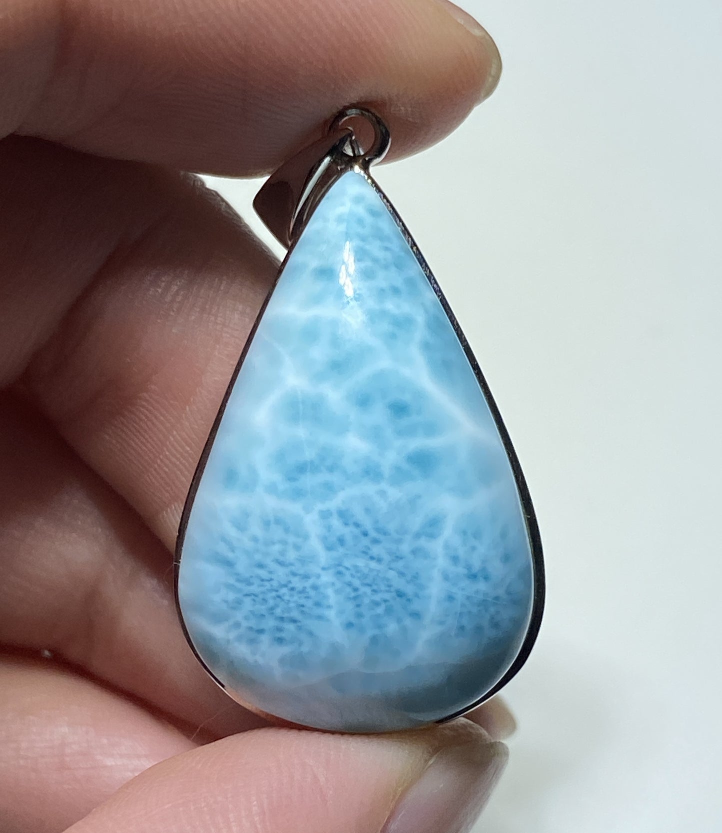 AAA Natural Authentic Dominican Larimar Pendant,Gems Jewelry,Gems Pendant,Crystal Pendant,ET453