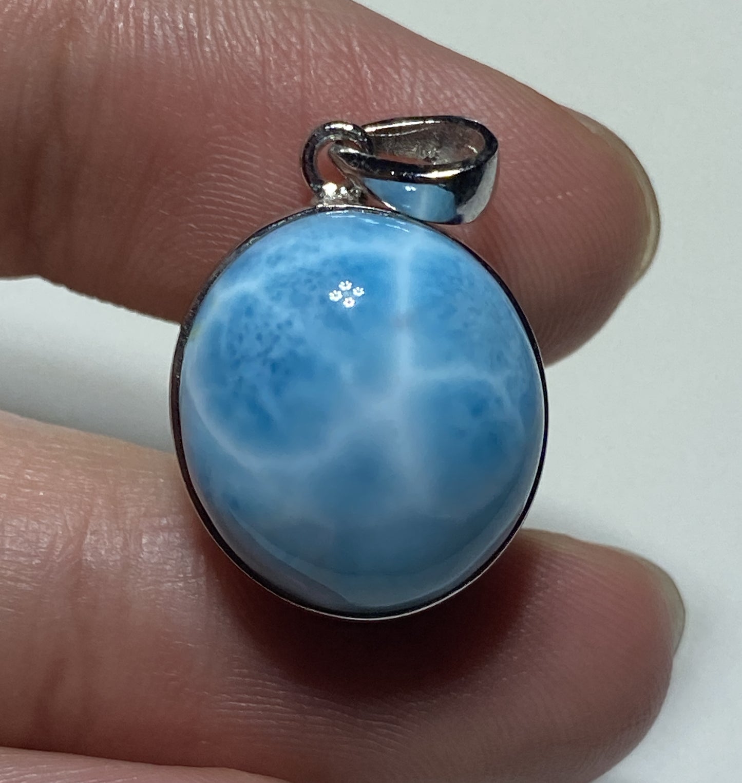 AAAA Natural Authentic Dominican Larimar Pendant,Gems Jewelry,Gems Pendant,Crystal Pendant,ET466