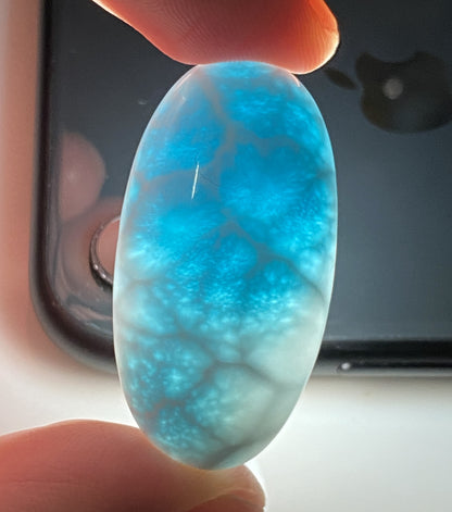 AAAA Natural Authentic Dominican Larimar Pendant,Gems Jewelry,Gems Pendant,Crystal Pendant,ET491