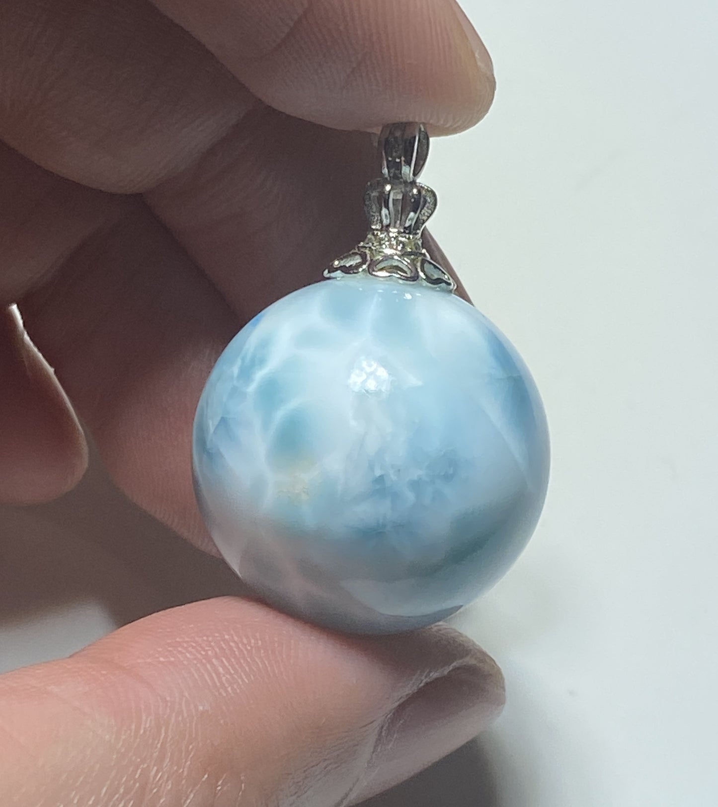 AAA+ Natural Authentic Dominican Larimar Pendant,Gems Jewelry,Gems Pendant,Crystal Pendant,ET497