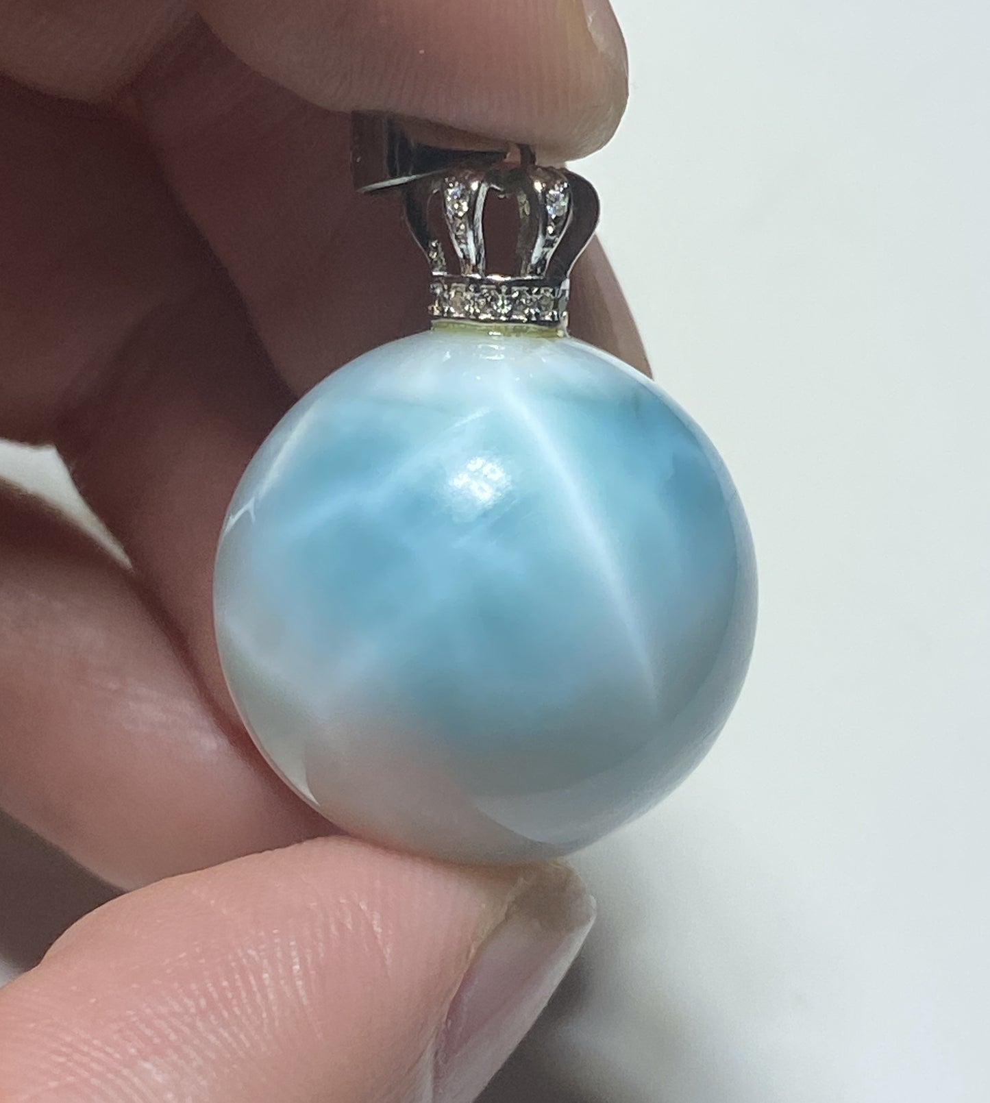 AAA+ Natural Authentic Dominican Larimar Pendant,Gems Jewelry,Gems Pendant,Crystal Pendant,ET499