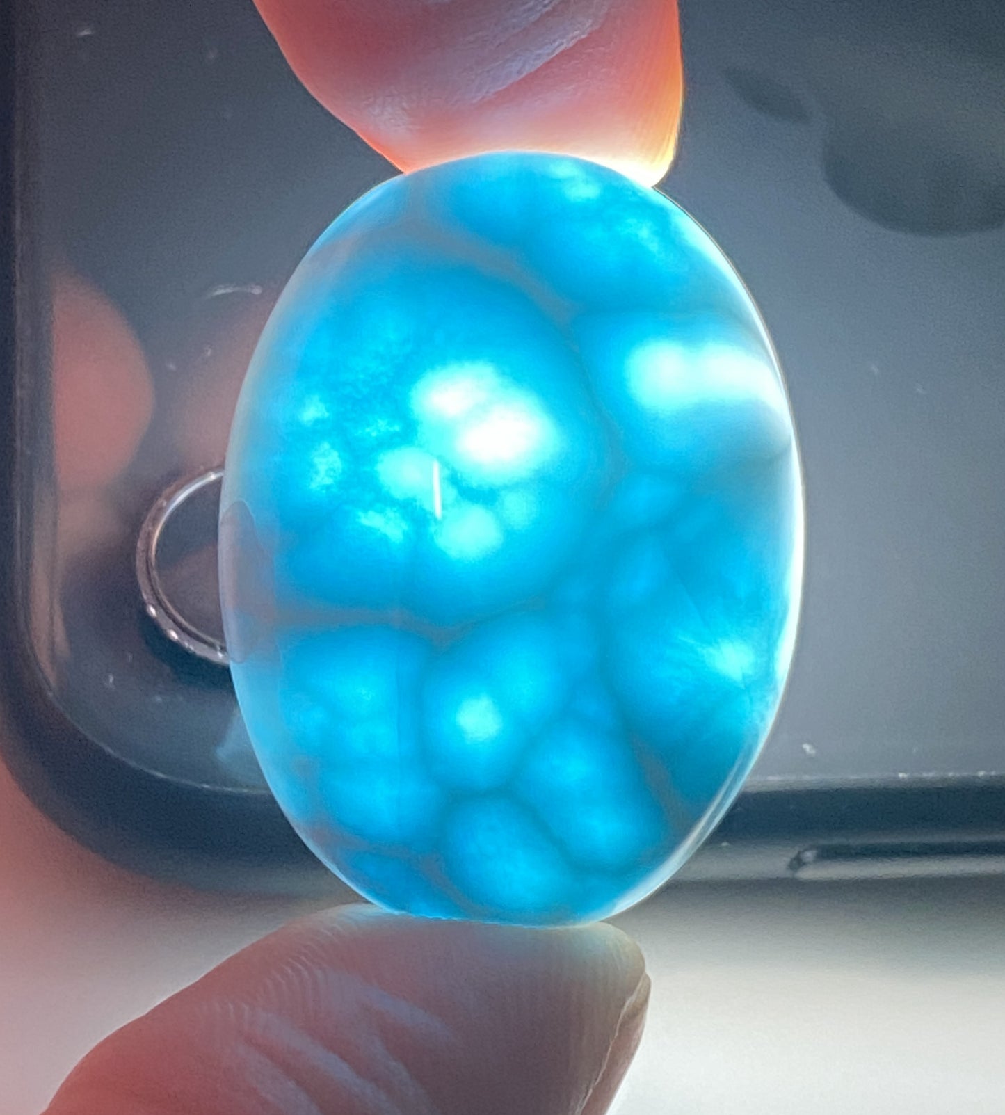 AAAA+ Natural Authentic Dominican Larimar Pendant,Gems Jewelry,Gems Pendant,Crystal Pendant,ET184