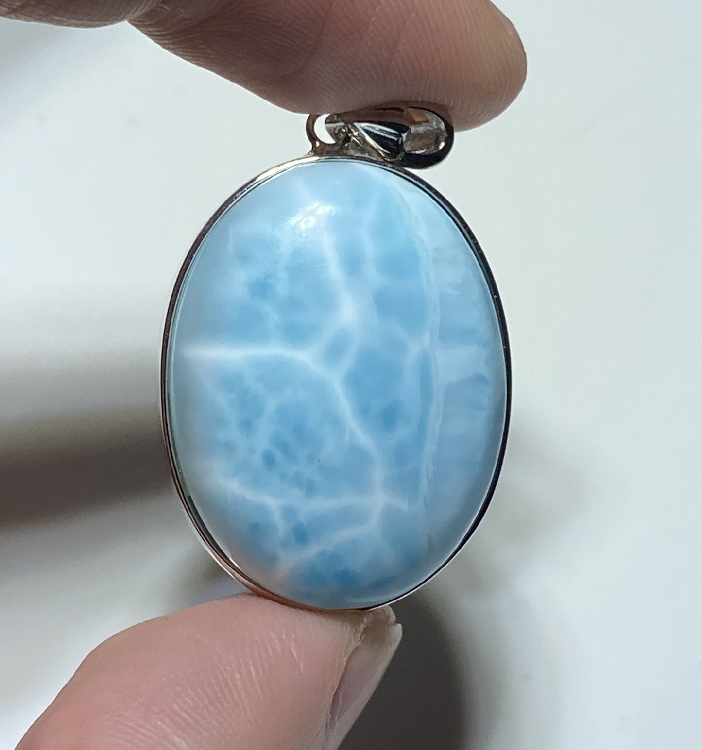 AAA+ Natural Authentic Dominican Larimar Pendant,Gems Jewelry,Gems Pendant,Crystal Pendant,ET527