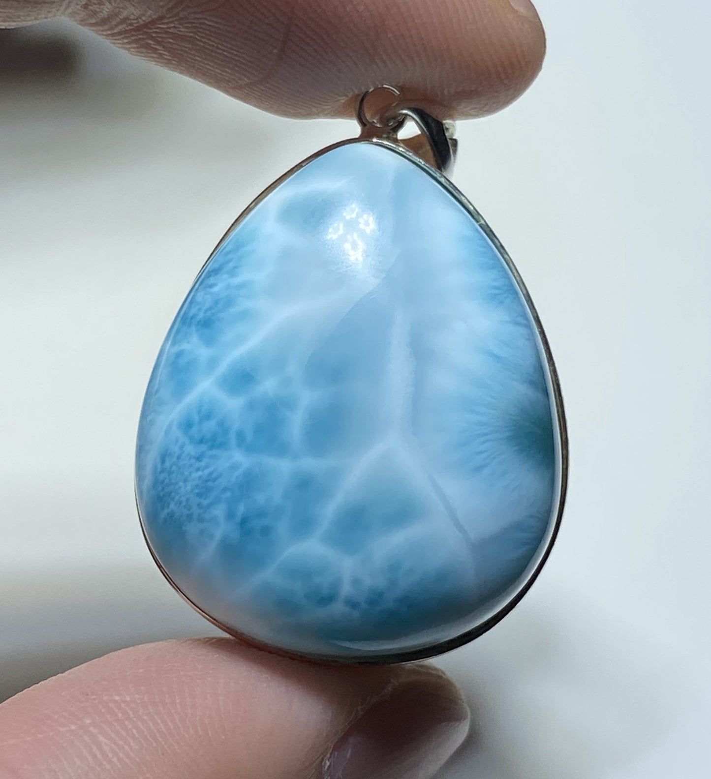 AAA+ Natural Authentic Dominican Larimar Pendant,Gems Jewelry,Gems Pendant,Crystal Pendant,ET528