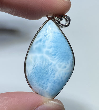 AAA+ Natural Authentic Dominican Larimar Pendant,Gems Jewelry,Gems Pendant,Crystal Pendant ET568