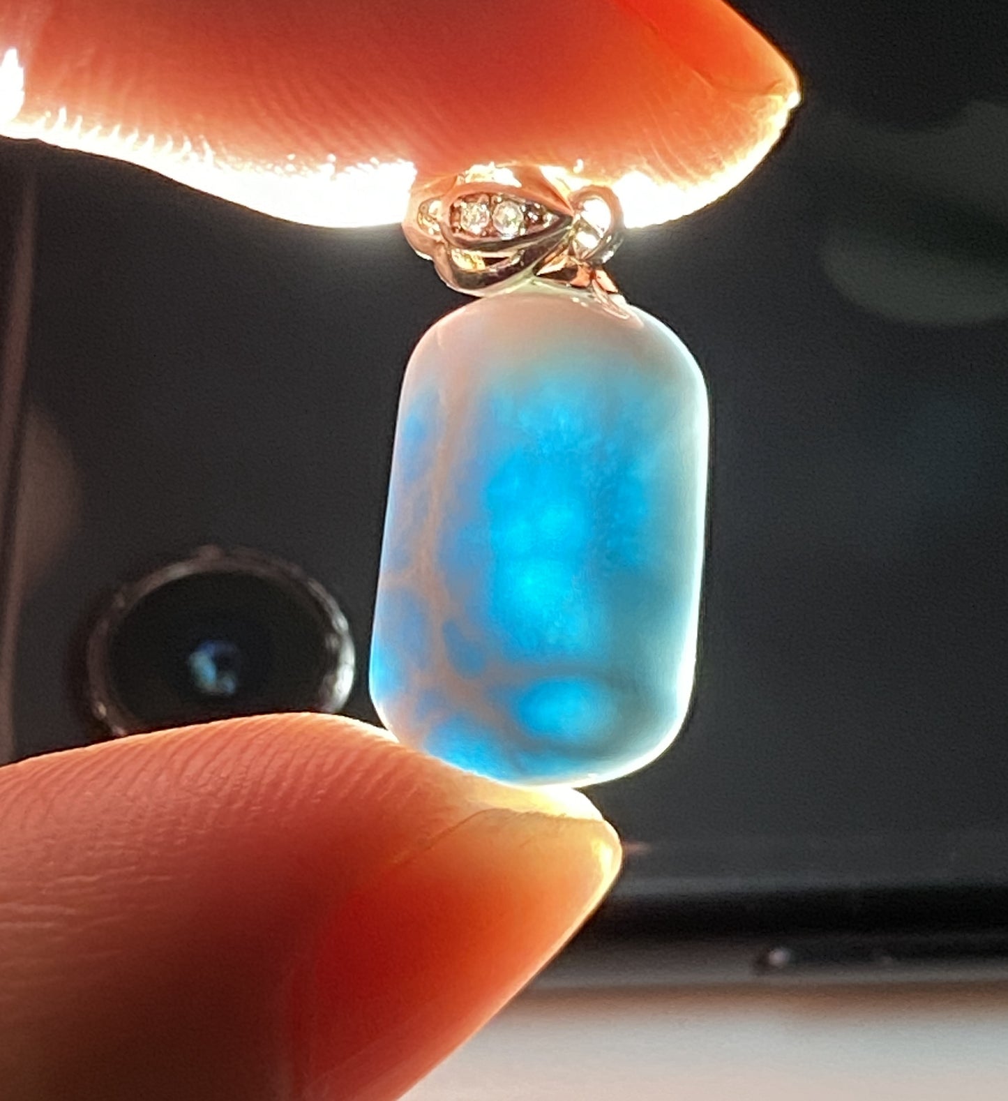 AAA Natural Authentic Dominican Larimar Pendant,Gems Jewelry,Gems Pendant,Crystal Pendant,ET599