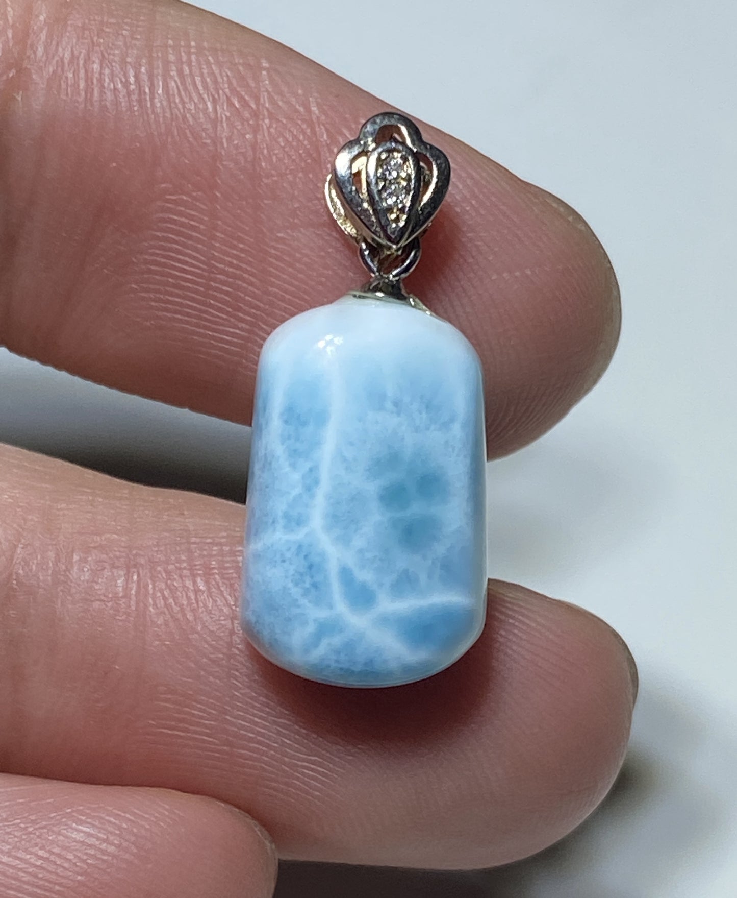 AAA Natural Authentic Dominican Larimar Pendant,Gems Jewelry,Gems Pendant,Crystal Pendant,ET599