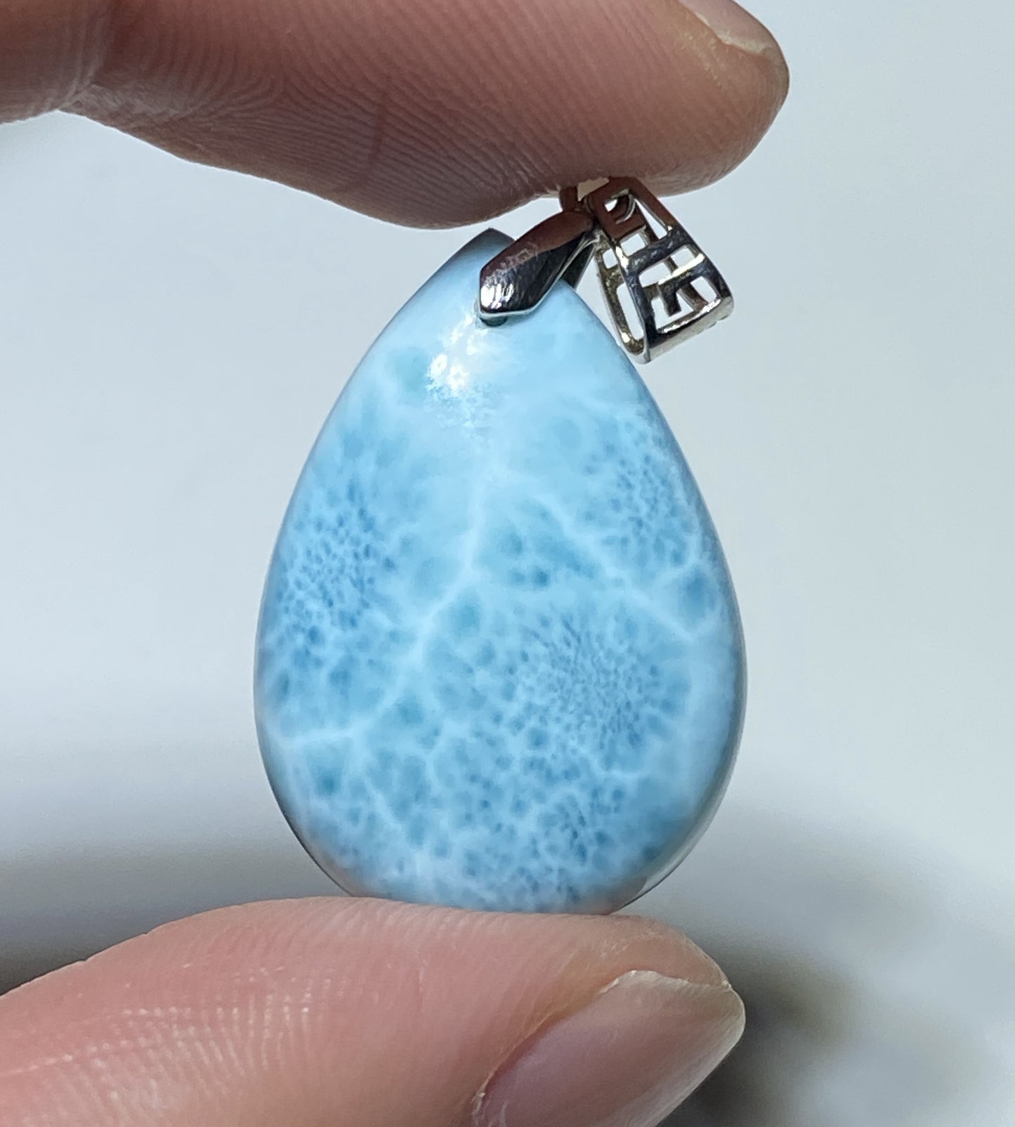 AAA Natural Authentic Dominican Larimar Pendant,Gems Jewelry,Gems Pendant,Crystal Pendant,ET601