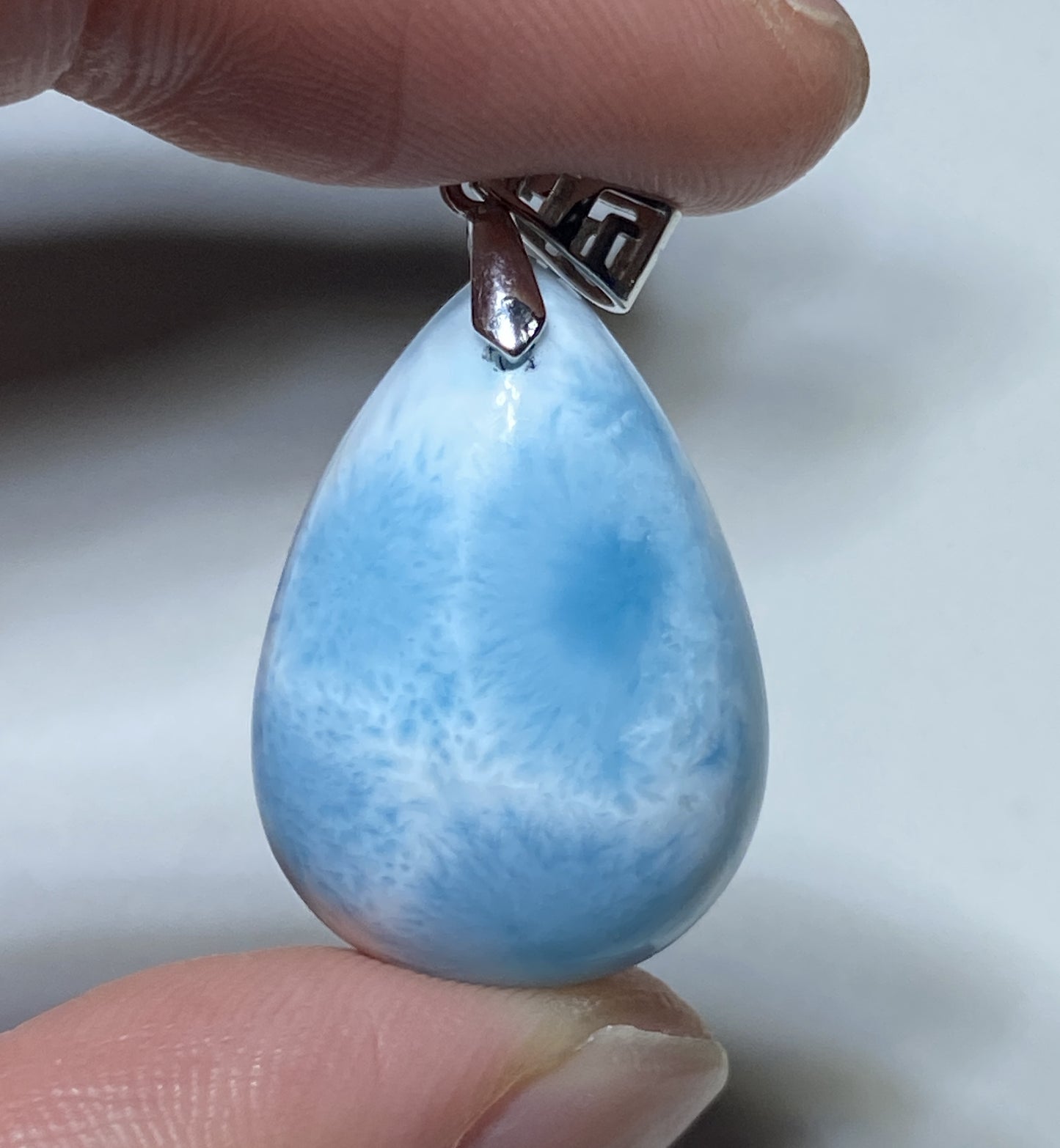 AAA Natural Authentic Dominican Larimar Pendant,Gems Jewelry,Gems Pendant,Crystal Pendant,ET602