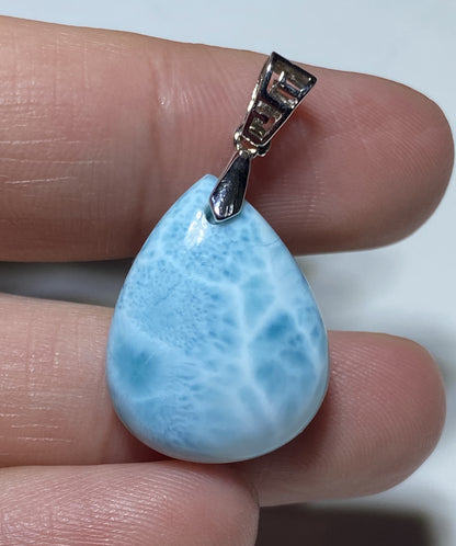 AAA Natural Authentic Dominican Larimar Pendant,Gems Jewelry,Gems Pendant,Crystal Pendant,ET603