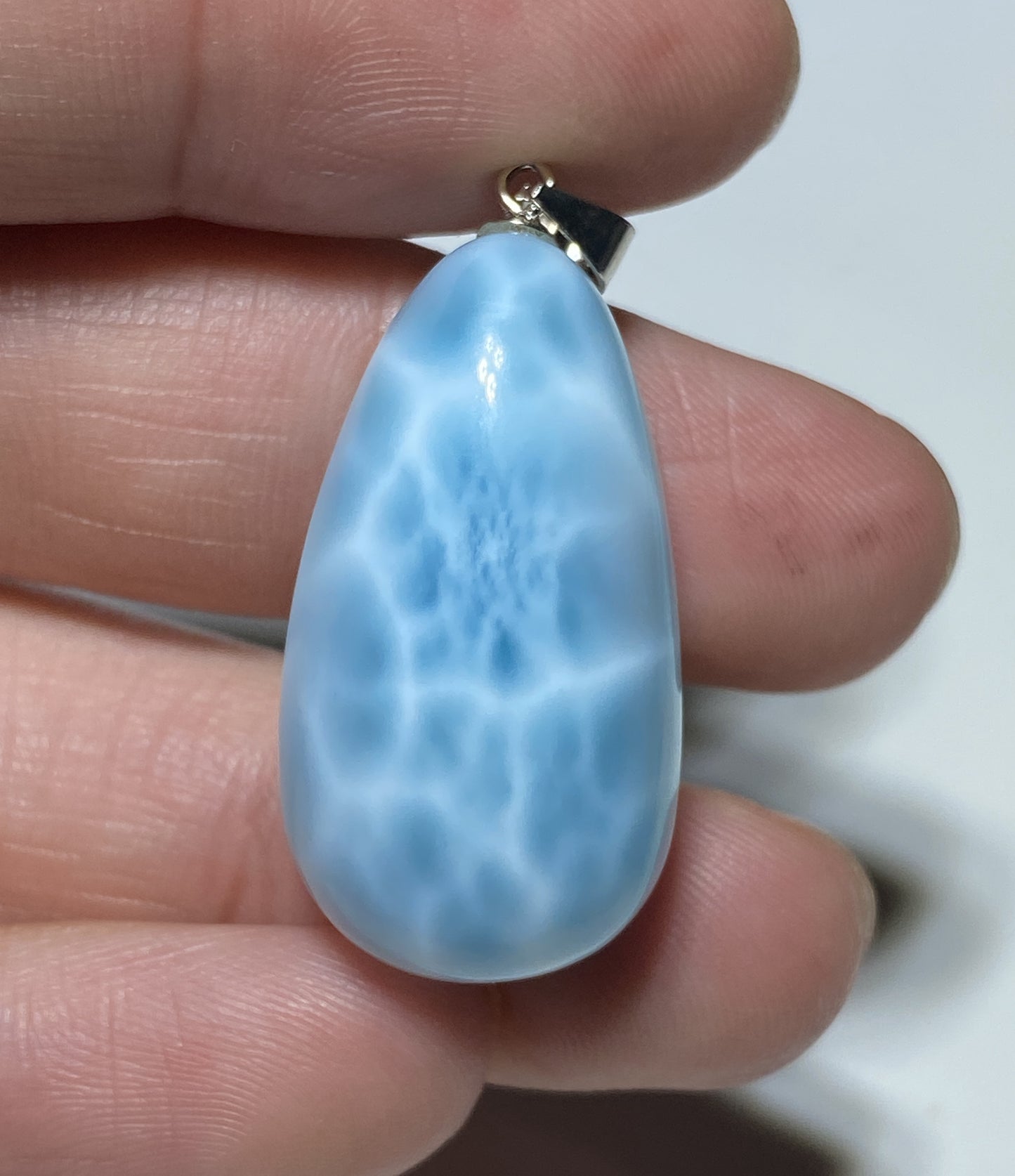 AAA Natural Authentic Dominican Larimar Pendant,Gems Jewelry,Gems Pendant,Crystal Pendant,ET606