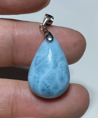 AAA Natural Authentic Dominican Larimar Pendant,Gems Jewelry,Gems Pendant,Crystal Pendant,ET608