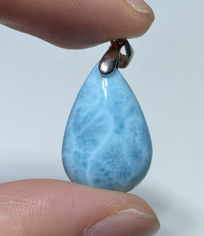 AAA Natural Authentic Dominican Larimar Pendant,Gems Jewelry,Gems Pendant,Crystal Pendant,ET608