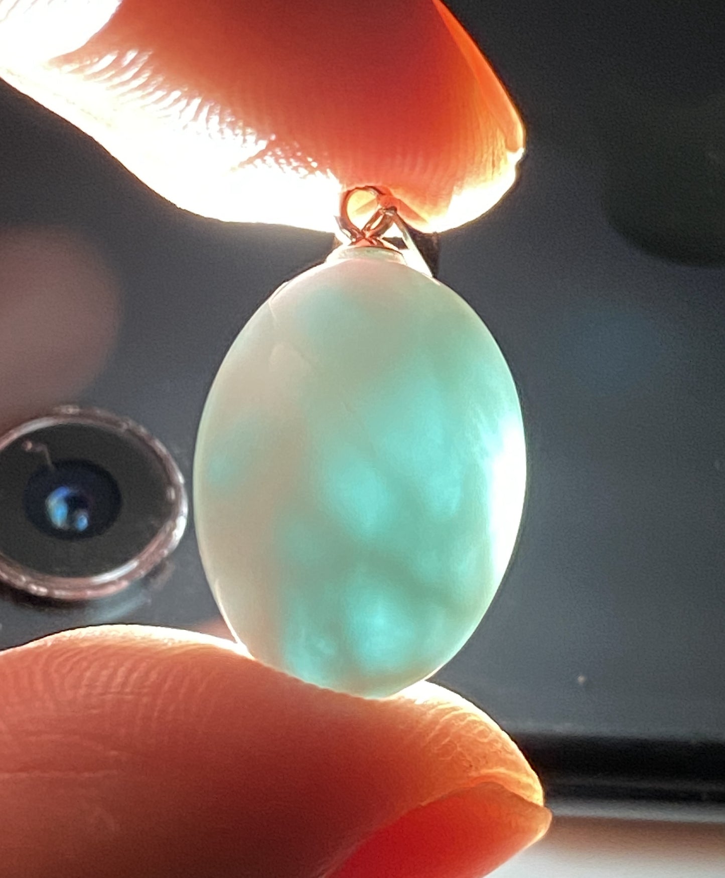 AAA Natural Authentic Dominican Larimar Pendant,Gems Jewelry,Gems Pendant,Crystal Pendant,ET609