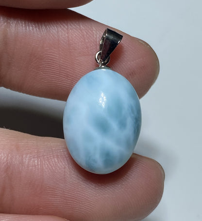 AAA Natural Authentic Dominican Larimar Pendant,Gems Jewelry,Gems Pendant,Crystal Pendant,ET609