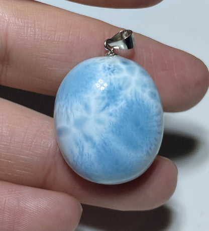 AAA Natural Authentic Dominican Larimar Pendant,Gems Jewelry,Gems Pendant,Crystal Pendant,ET611