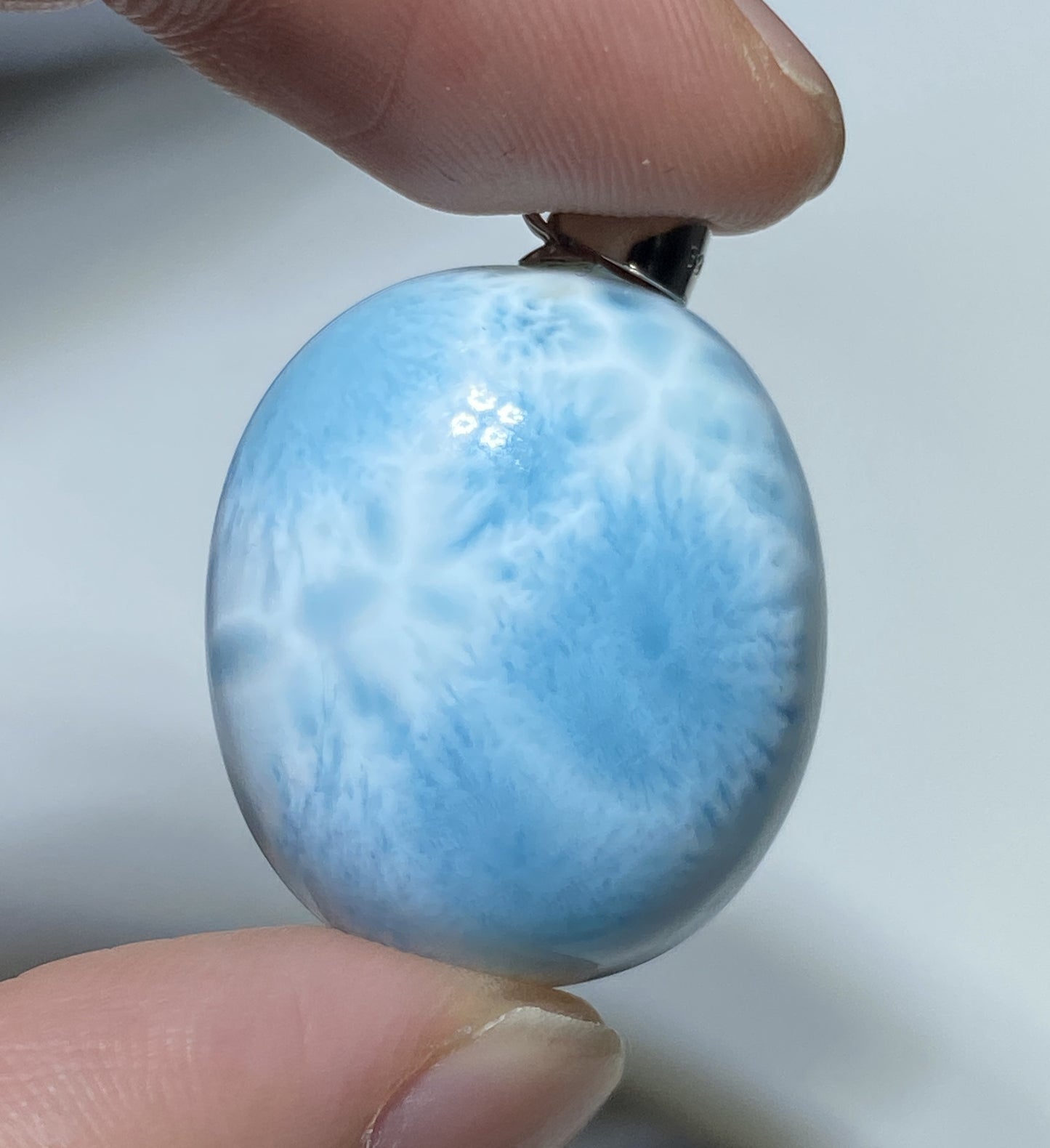 AAA Natural Authentic Dominican Larimar Pendant,Gems Jewelry,Gems Pendant,Crystal Pendant,ET611