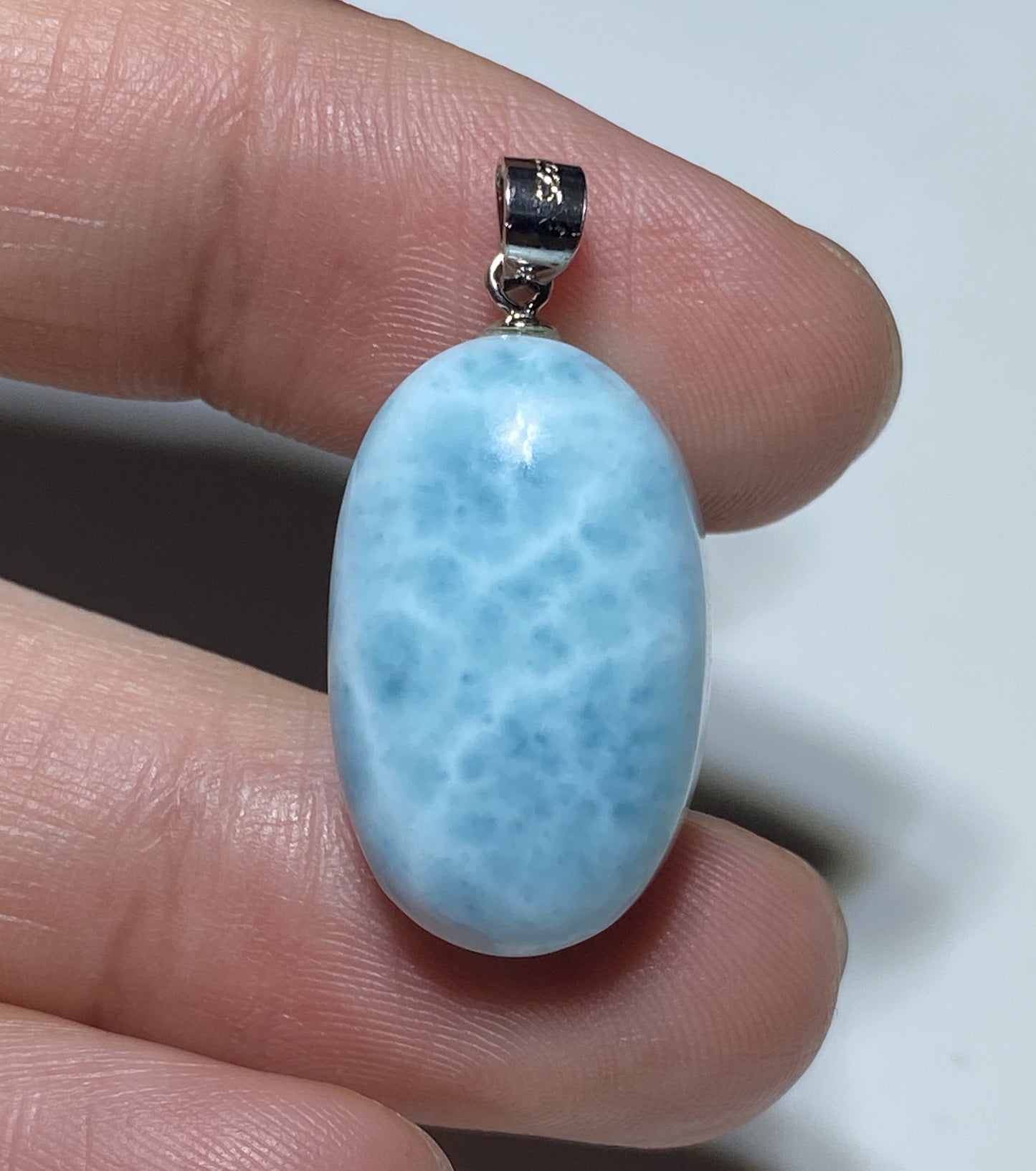 AAA Natural Authentic Dominican Larimar Pendant,Gems Jewelry,Gems Pendant,Crystal Pendant,ET613