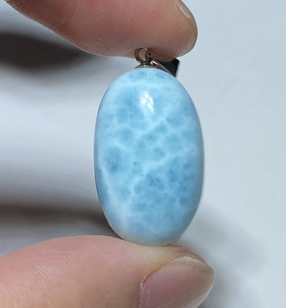 AAA Natural Authentic Dominican Larimar Pendant,Gems Jewelry,Gems Pendant,Crystal Pendant,ET613