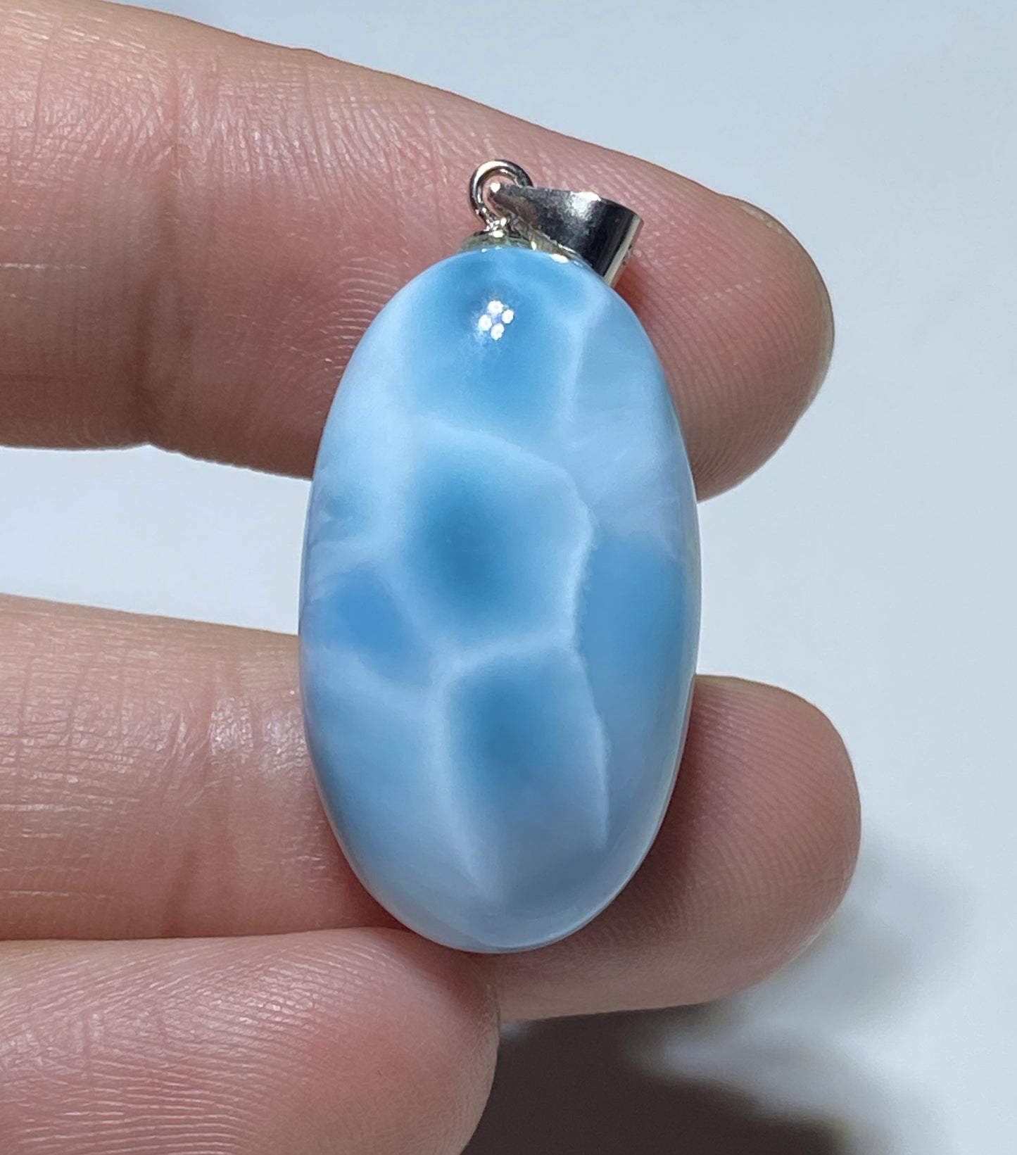 AAA Natural Authentic Dominican Larimar Pendant,Gems Jewelry,Gems Pendant,Crystal Pendant,ET614