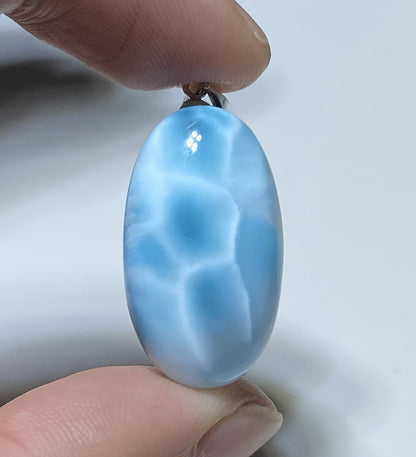 AAA Natural Authentic Dominican Larimar Pendant,Gems Jewelry,Gems Pendant,Crystal Pendant,ET614