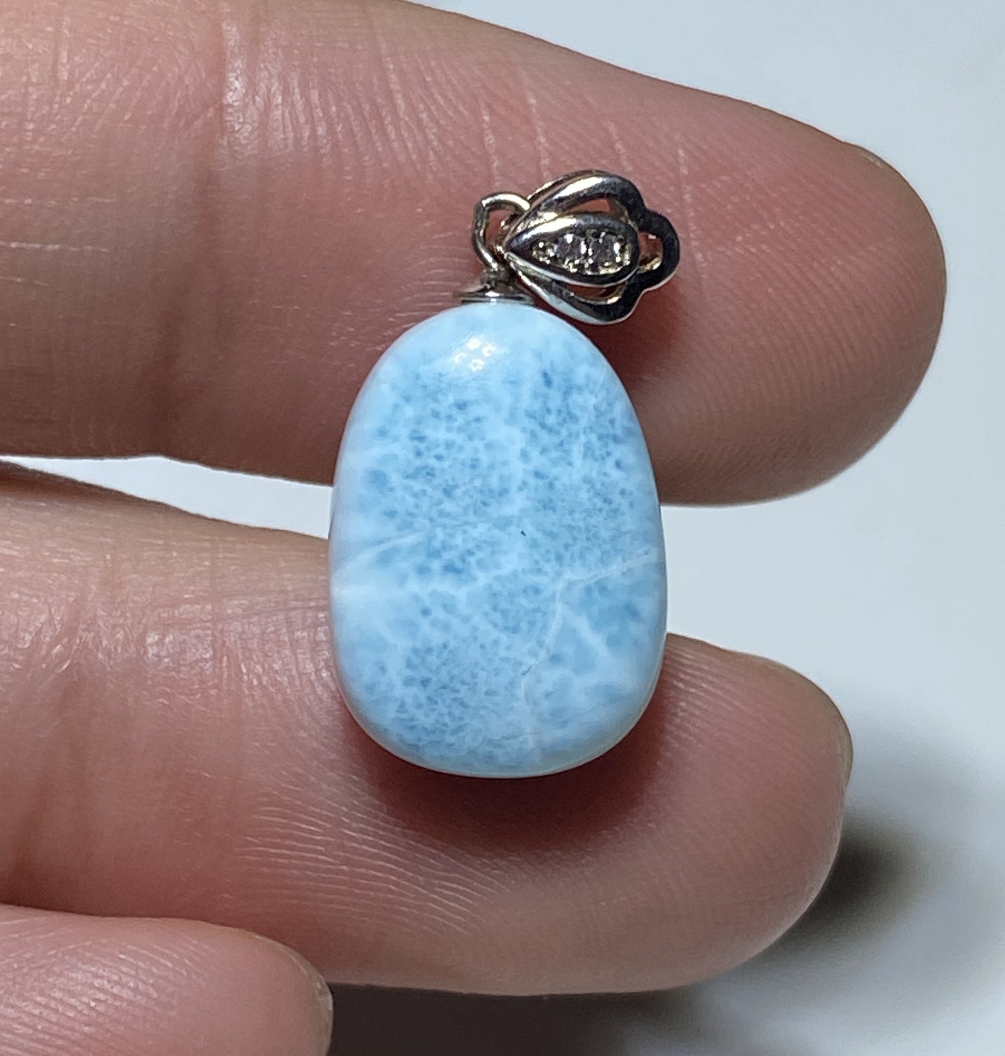 AAA Natural Authentic Dominican Larimar Pendant,Gems Jewelry,Gems Pendant,Crystal Pendant,ET619