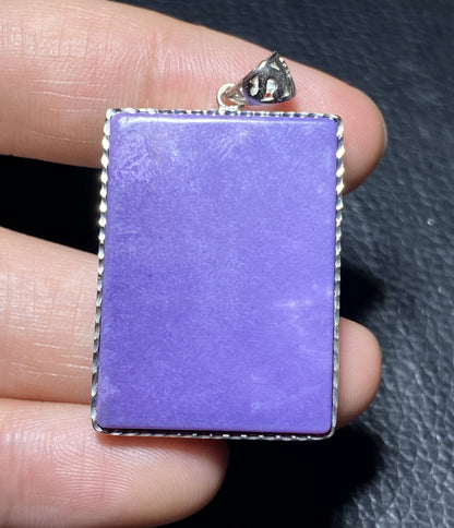 AAAA Natural Russian Charoite Pendant,Pendant Necklace,S925 Natrual Gems Pendant,Handmade Gift ET622