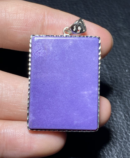 AAAA Natural Russian Charoite Pendant,Pendant Necklace,S925 Natrual Gems Pendant,Handmade Gift ET622