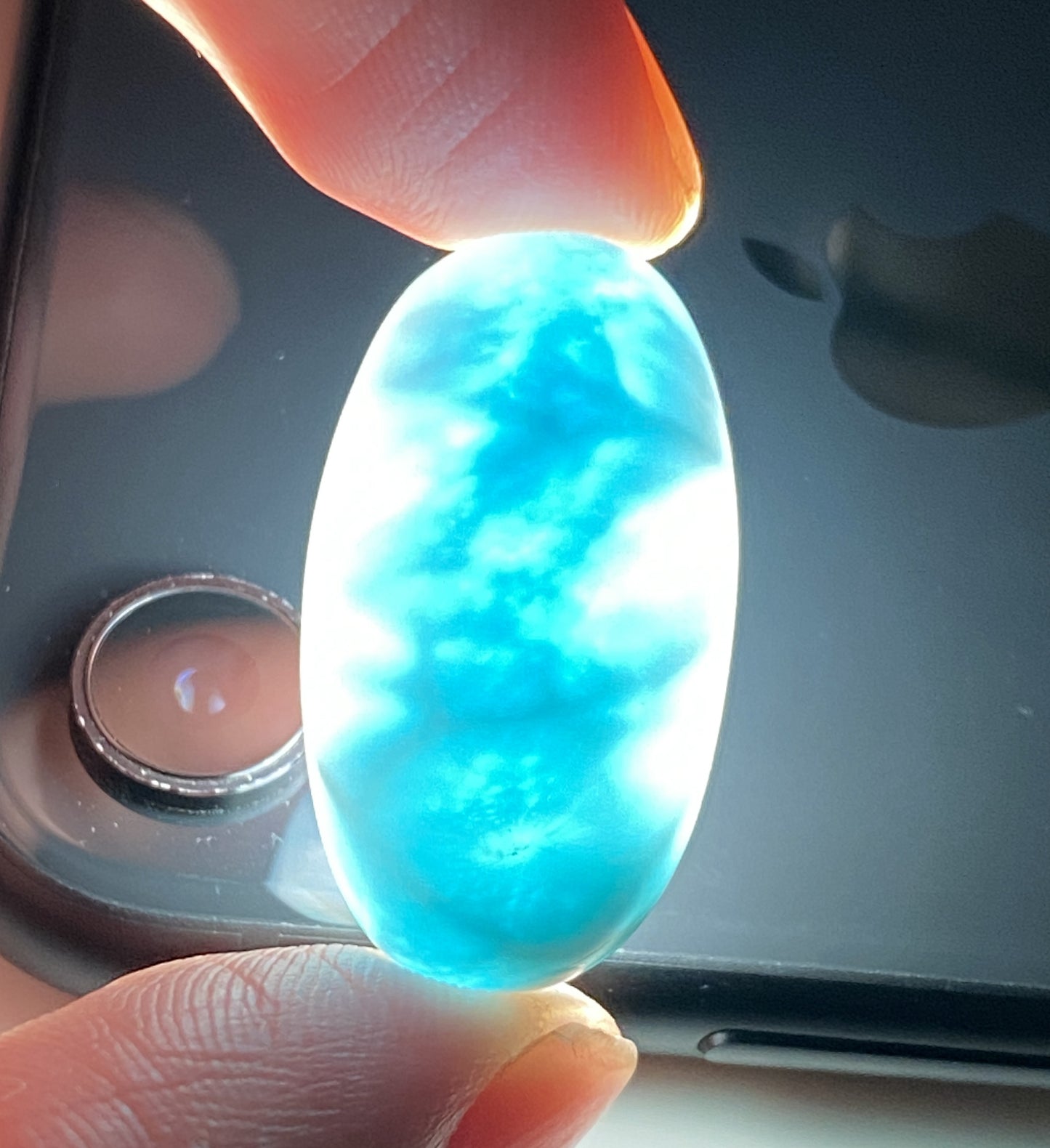 AAA Natural Authentic Dominican Larimar Pendant,Gems Jewelry,Gems Pendant,Crystal Pendant,ET643