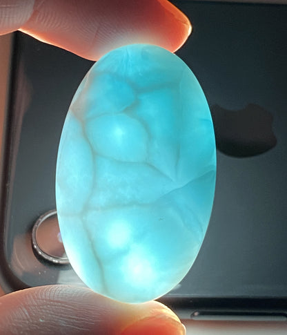 AAAA Natural Authentic Dominican Larimar Pendant,Gems Jewelry,Gems Pendant,Crystal Pendant,ET652