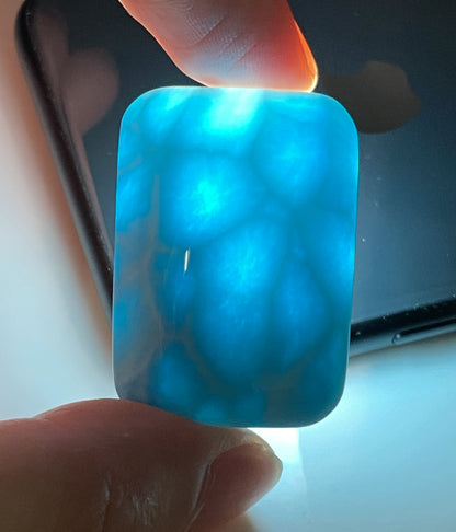 AAAA+ Natural Authentic Dominican Larimar Pendant,Gems Jewelry,Gems Pendant,Crystal Pendant ET661