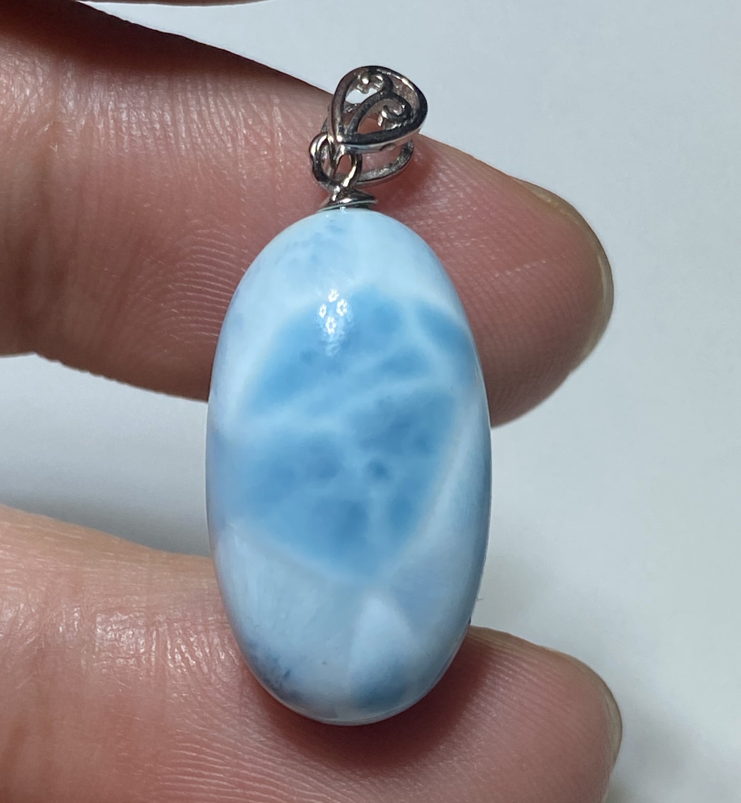 AAA Natural Authentic Dominican Larimar Pendant,Gems Jewelry,Gems Pendant,Crystal Pendant ET723