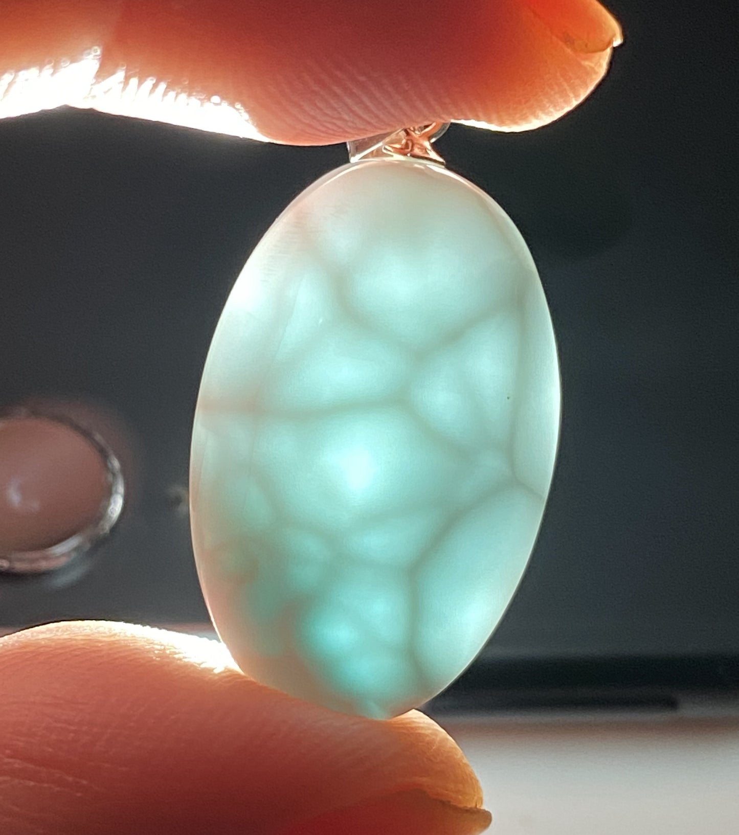 AAA Natural Authentic Dominican Larimar Pendant,Gems Jewelry,Gems Pendant,Crystal Pendant ET727