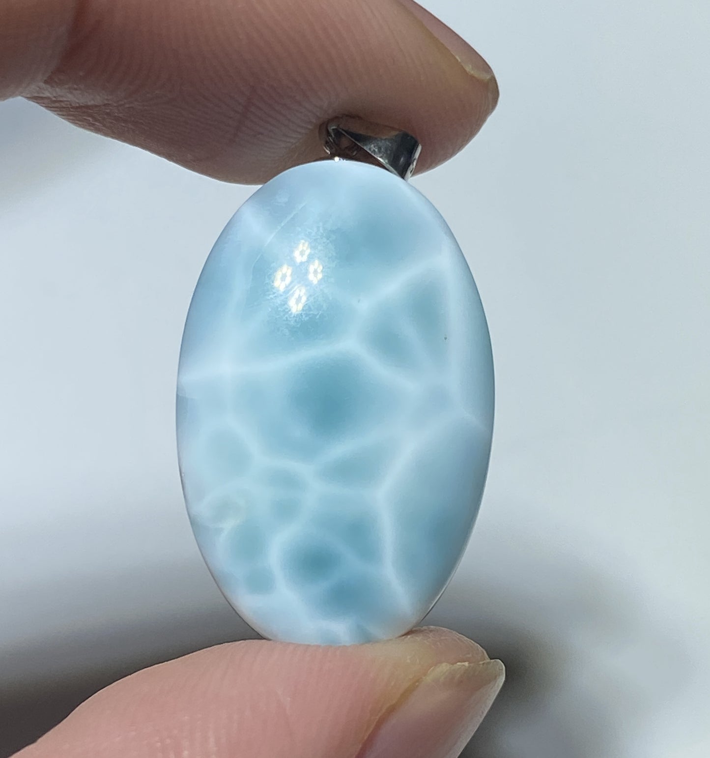 AAA Natural Authentic Dominican Larimar Pendant,Gems Jewelry,Gems Pendant,Crystal Pendant ET727